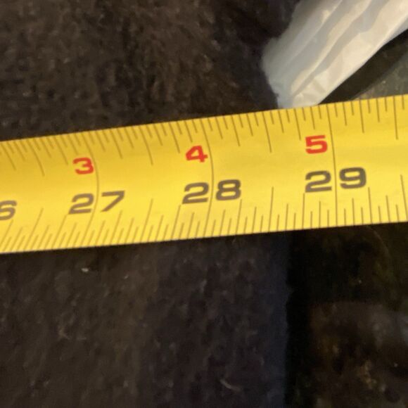 Forenza Fleece FRINGE Open Front Cardigan Black LAGENLOOK Oversized Goth OS EUC - Picture 8 of 8